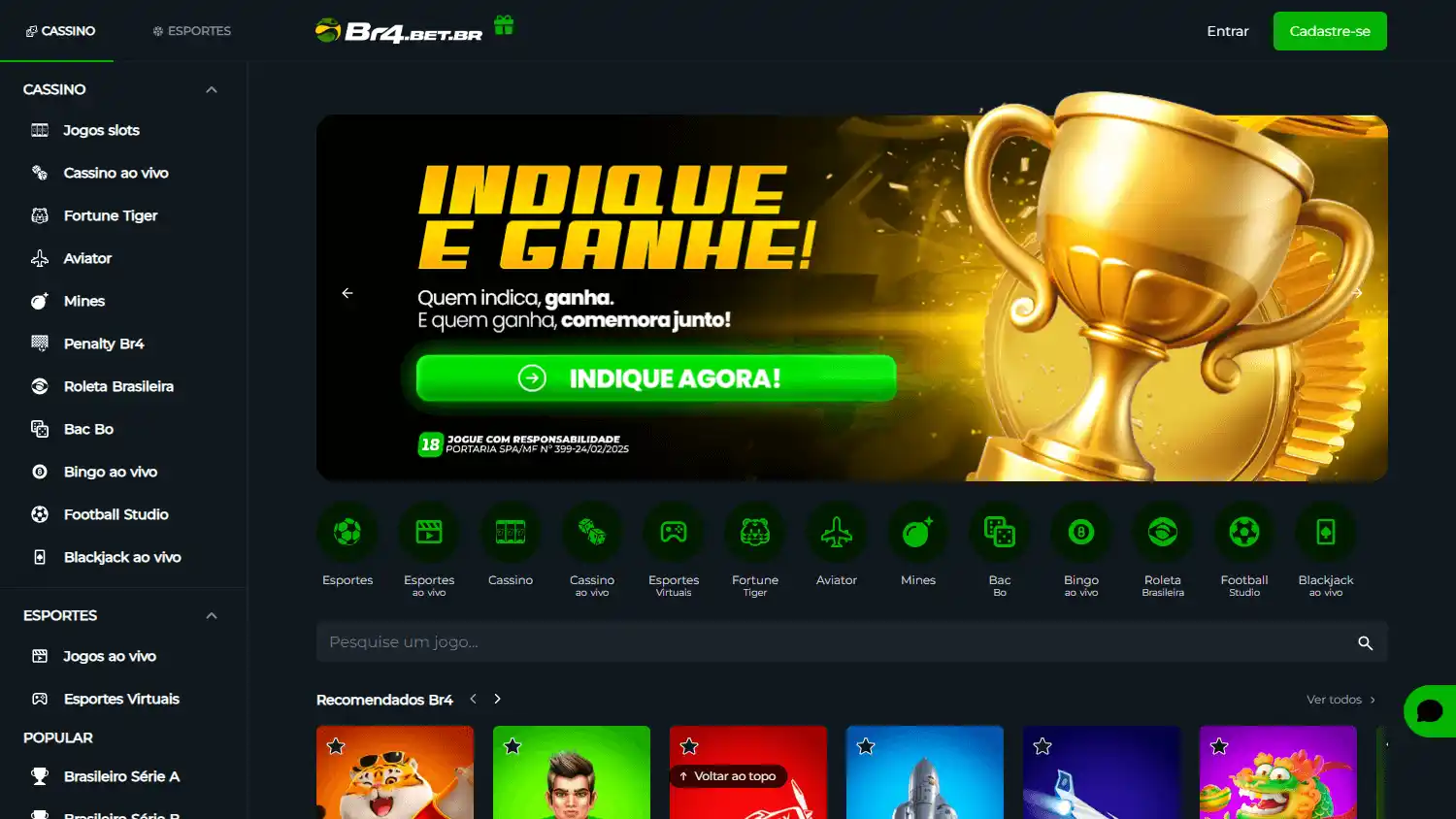 BR4BET Casino screenshot 1