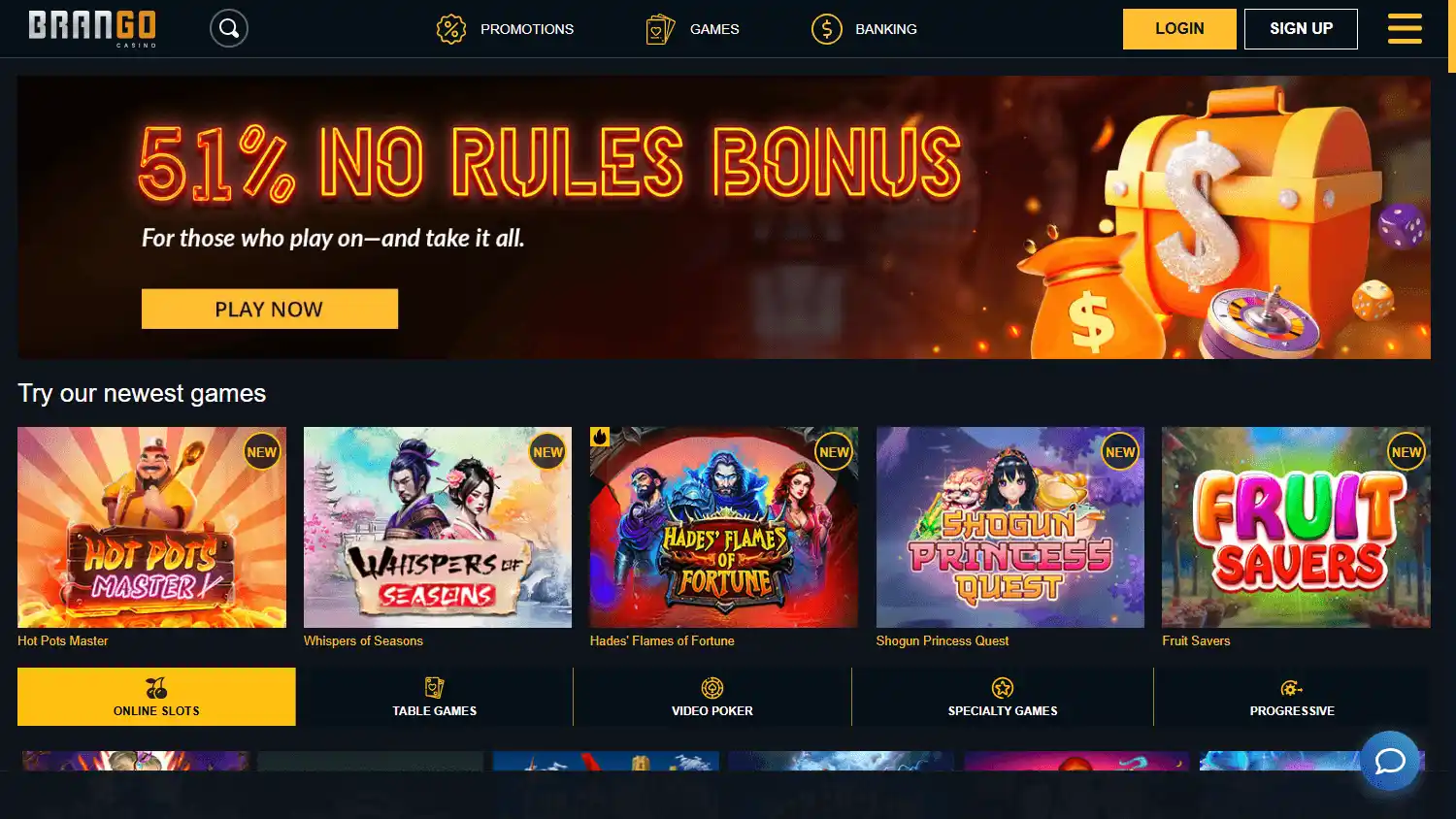 Brango Casino screenshot 2
