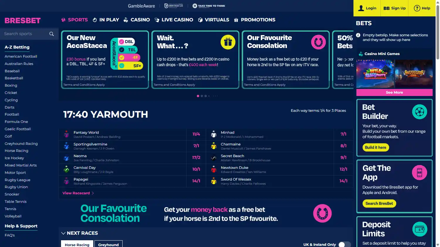 BresBet Casino screenshot 1