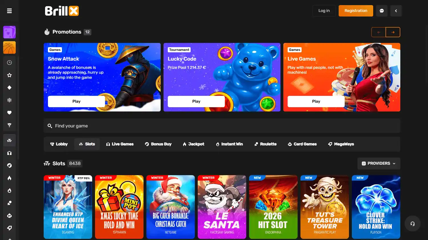 Brillx Casino screenshot 2