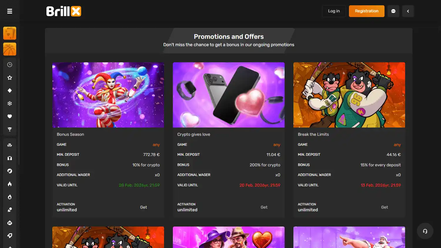 Brillx Casino screenshot 3