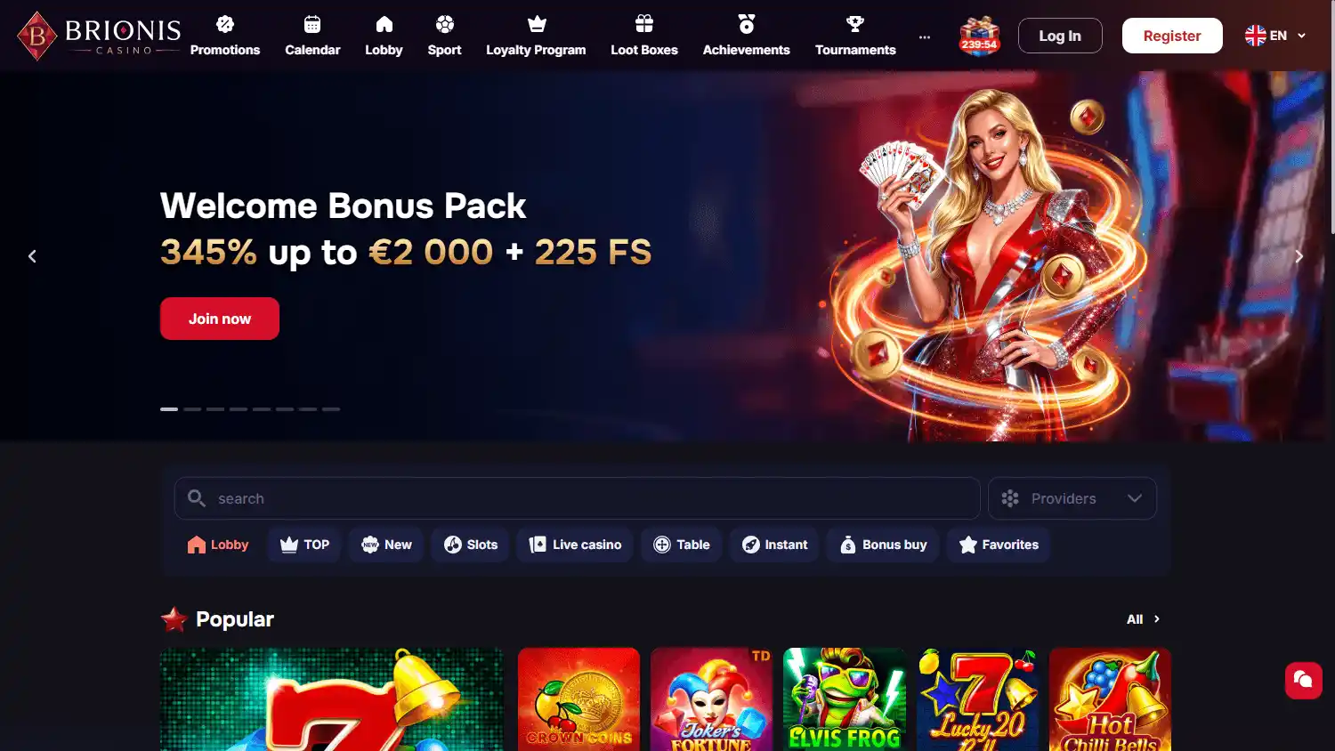 Brionis Casino screenshot 1