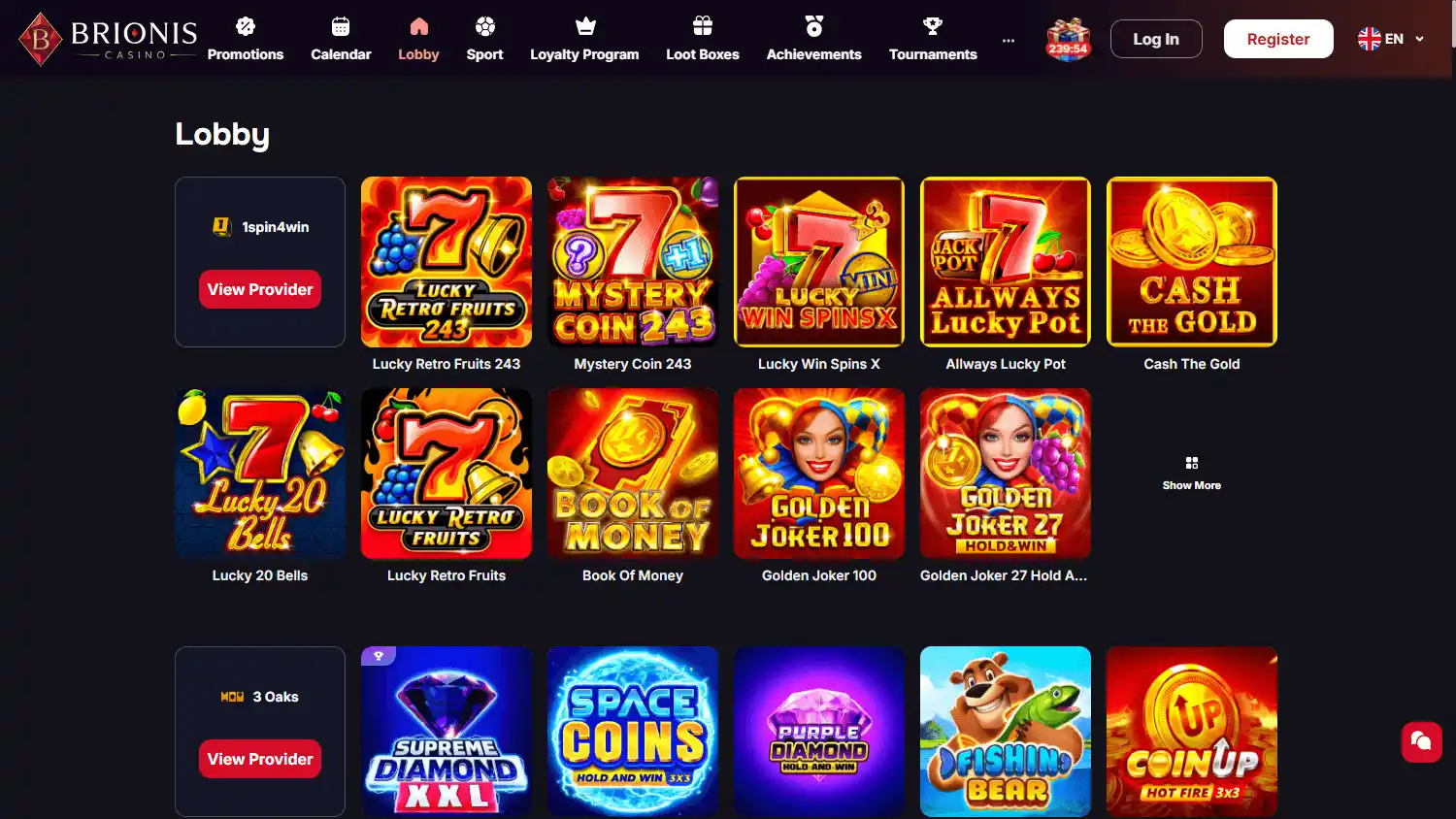 Brionis Casino screenshot 2
