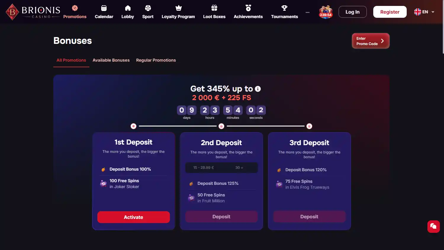 Brionis Casino screenshot 3