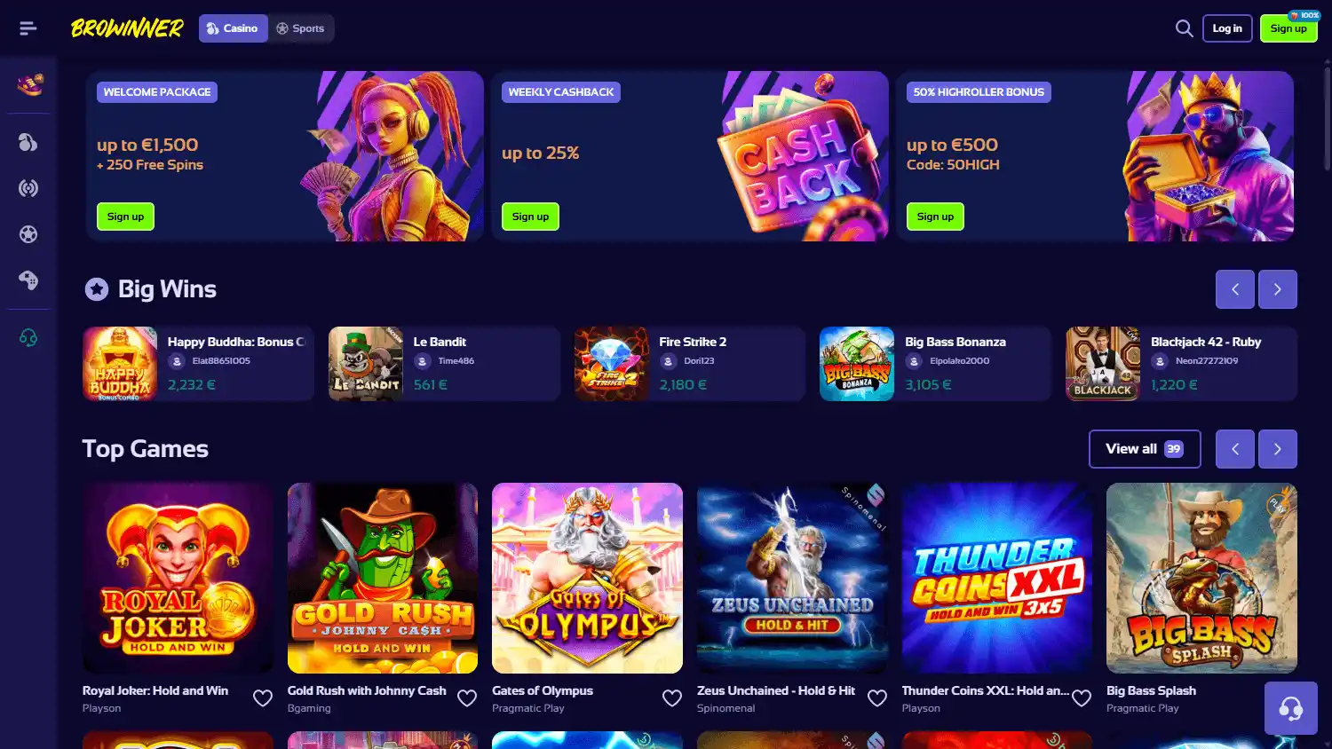 Browinner Casino screenshot 1