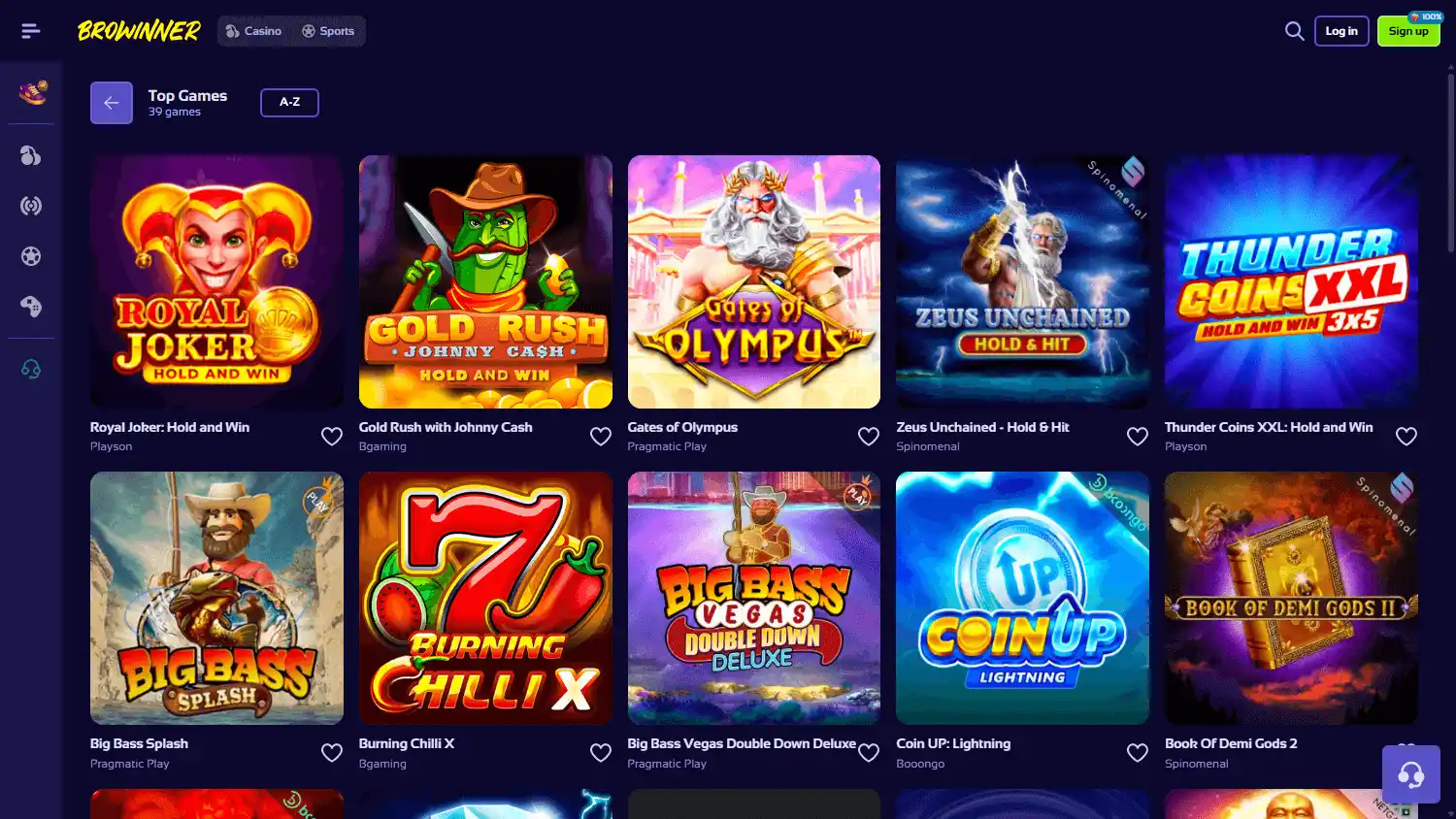 Browinner Casino screenshot 2
