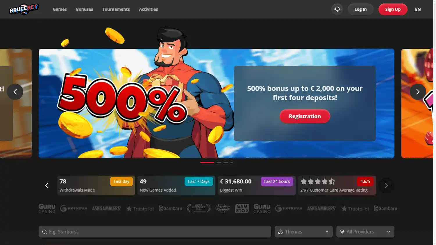 Bruce Bet Casino screenshot 1