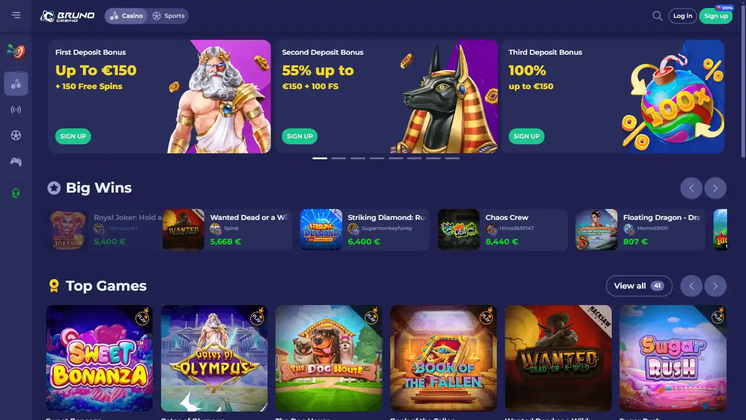 Bruno Casino screenshot 2