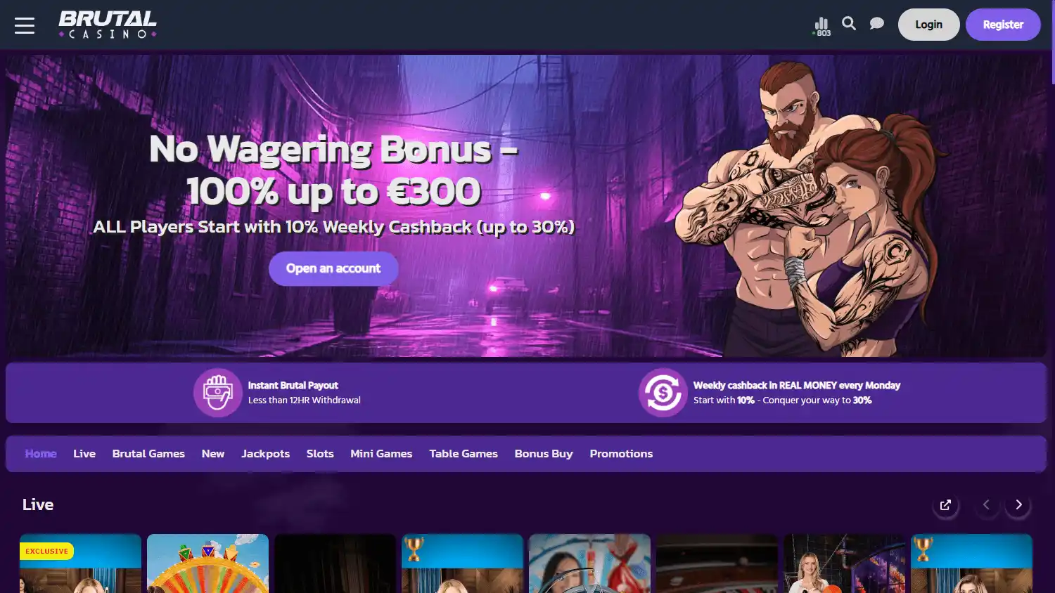 Brutal Casino screenshot 1