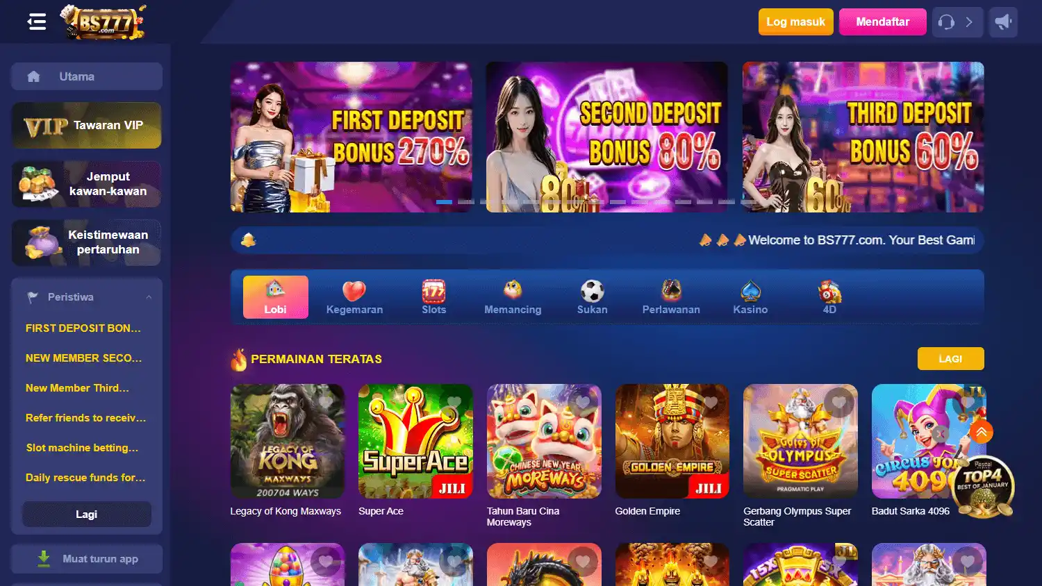 BS777 Casino screenshot 1