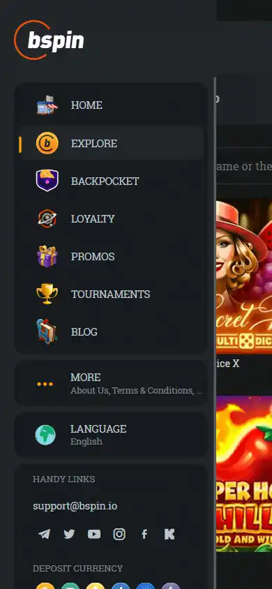Bspin.io Casino screenshot 4