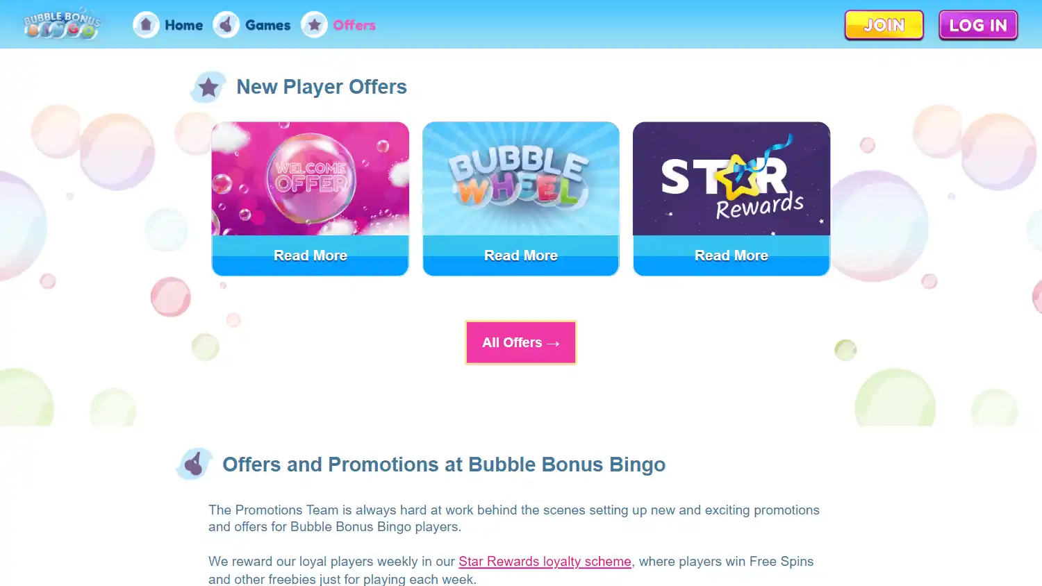 Bubble Bonus Bingo Casino screenshot 3