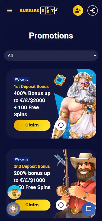 Bubbles Bet Casino screenshot 6