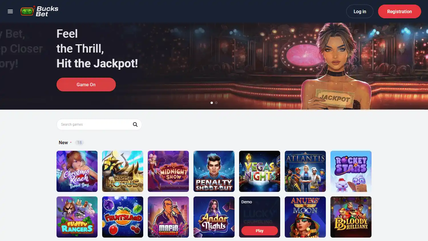 Bucks Bet Casino screenshot 1