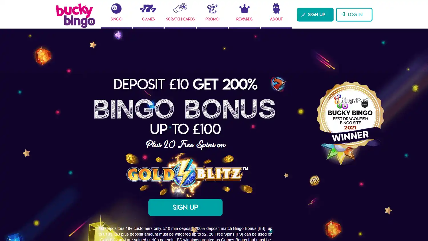 Bucky Bingo Casino screenshot 1