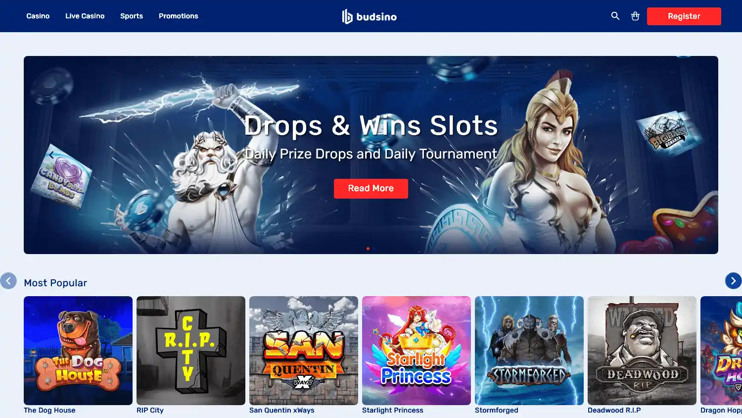 Budsino Casino screenshot 2