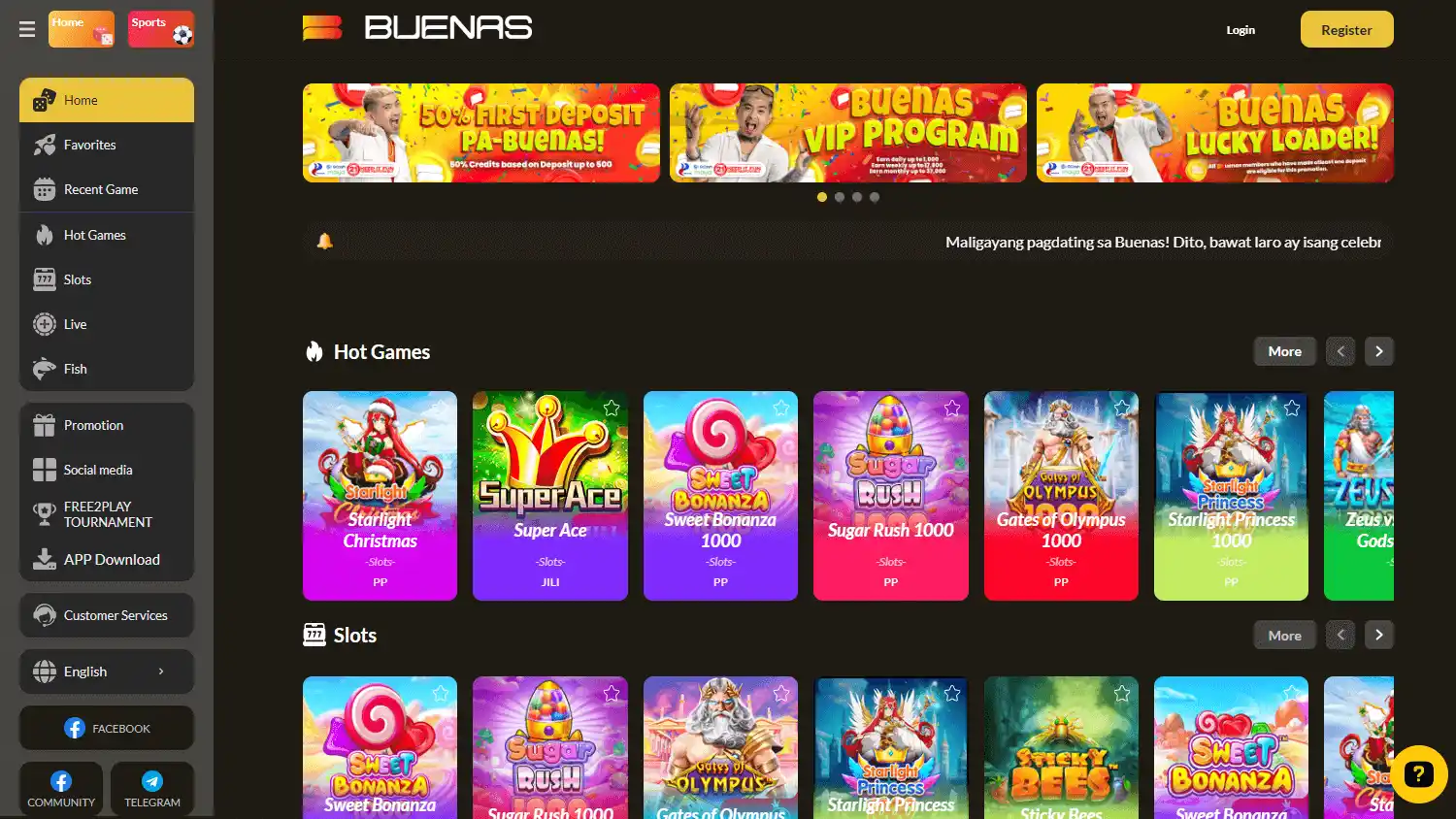 BUENAS Casino screenshot 1