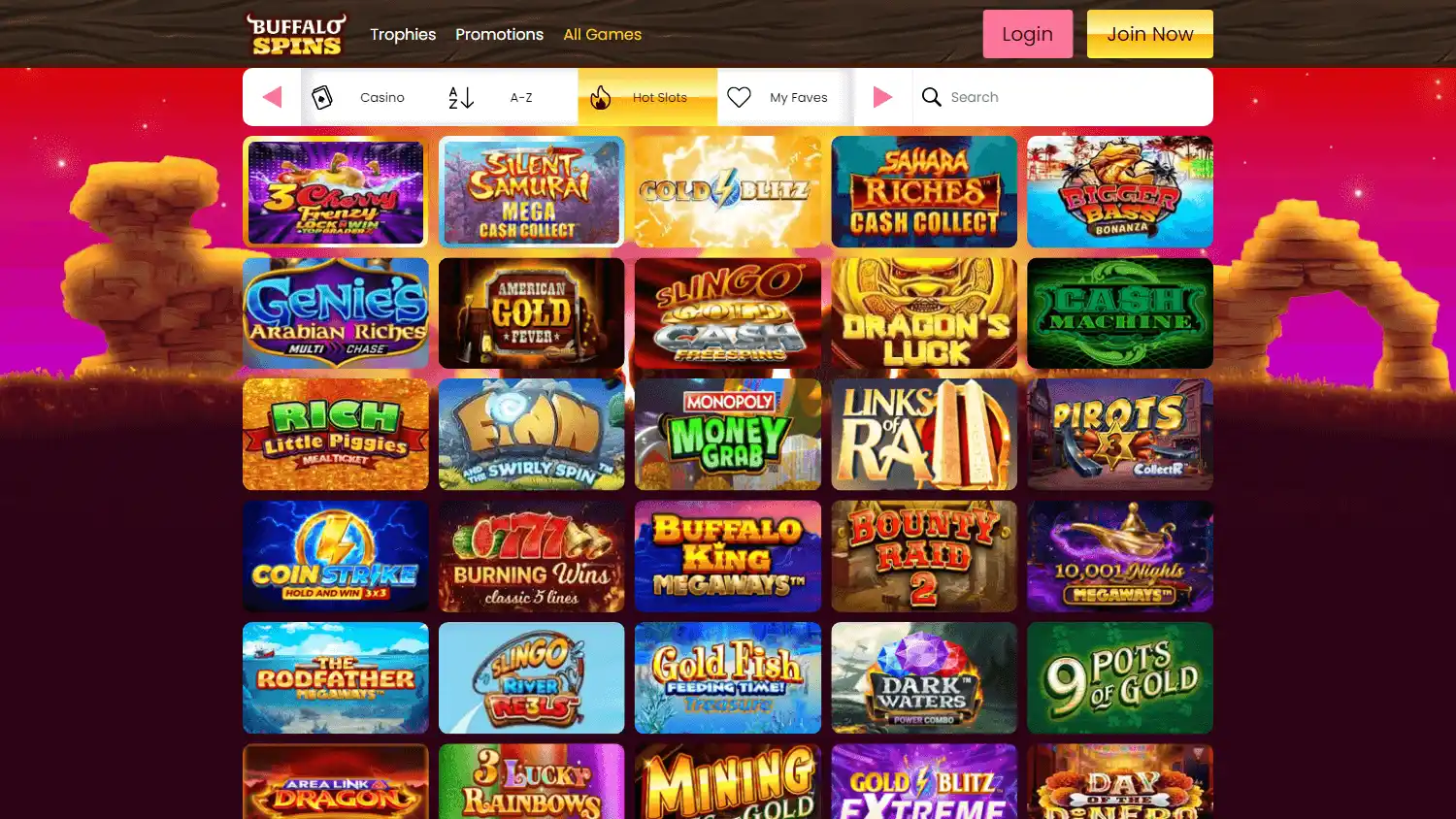 Buffalo Spins Casino screenshot 2