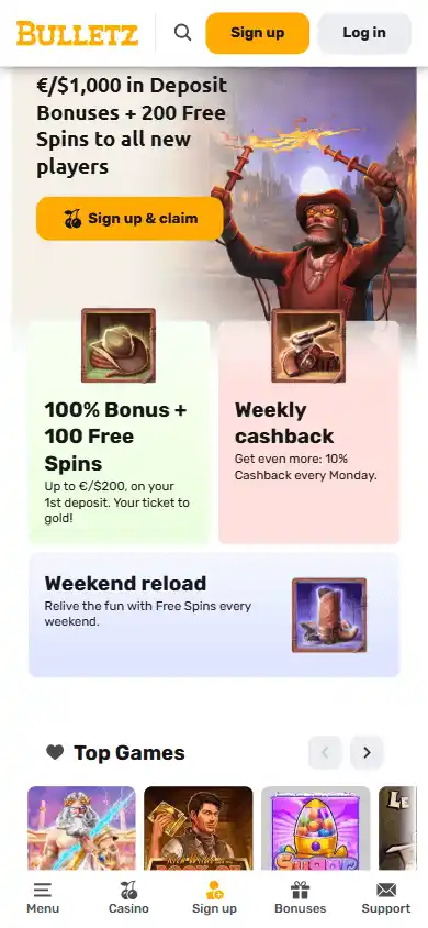 Bulletz Casino screenshot 4