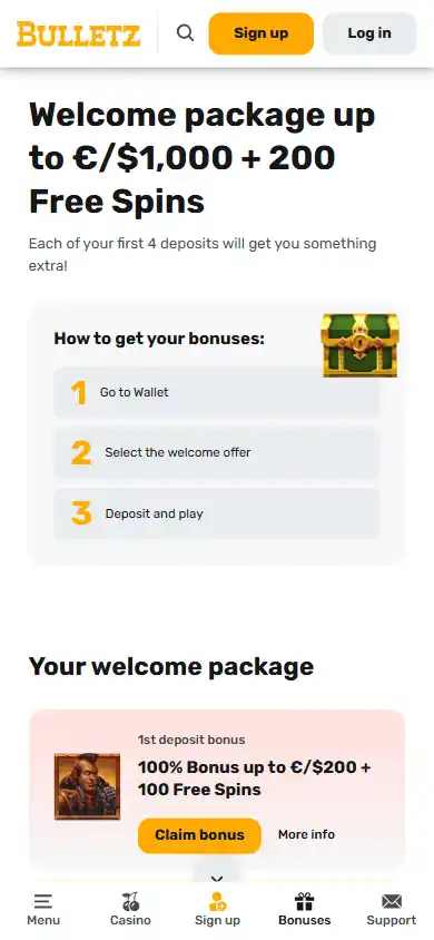 Bulletz Casino screenshot 6