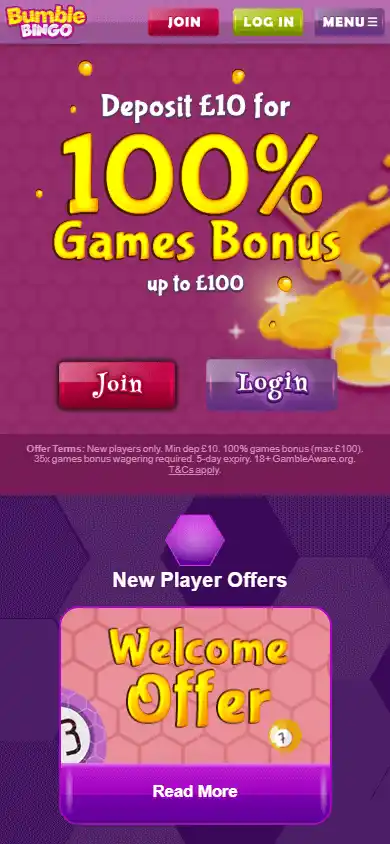 Bumble Bingo Casino screenshot 4