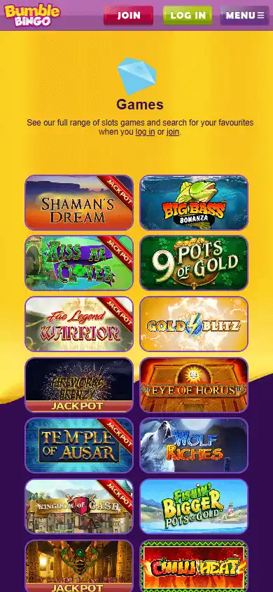 Bumble Bingo Casino screenshot 5