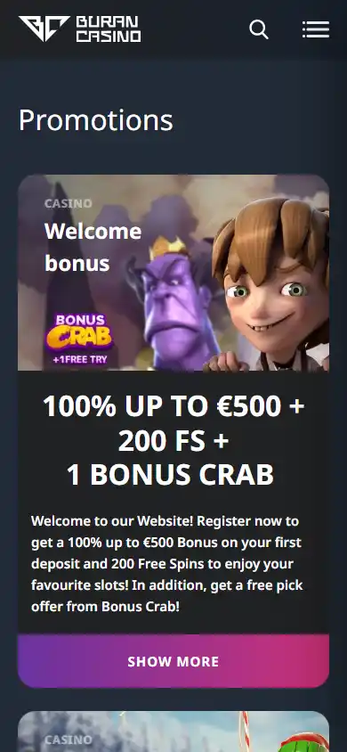 Buran casino screenshot 6