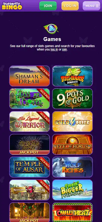 Butterfly Bingo Casino screenshot 5