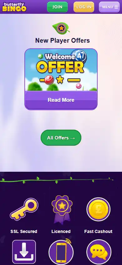 Butterfly Bingo Casino screenshot 6