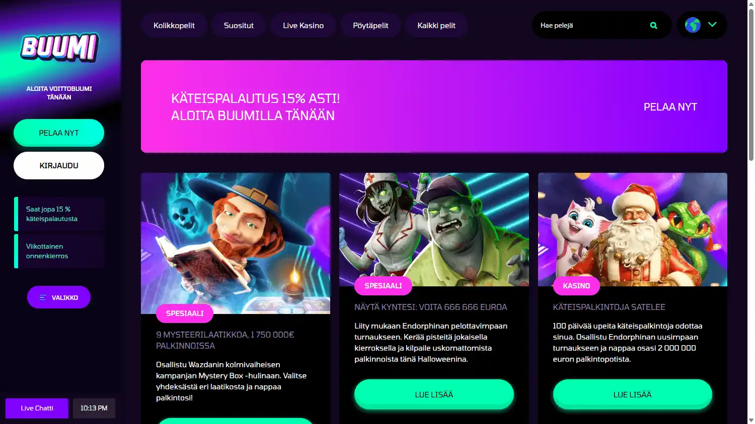 Buumi Casino screenshot 3