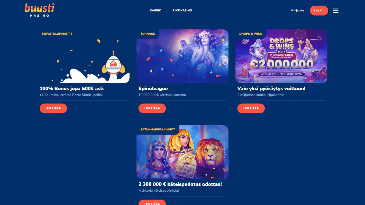 Buusti Casino screenshot 3