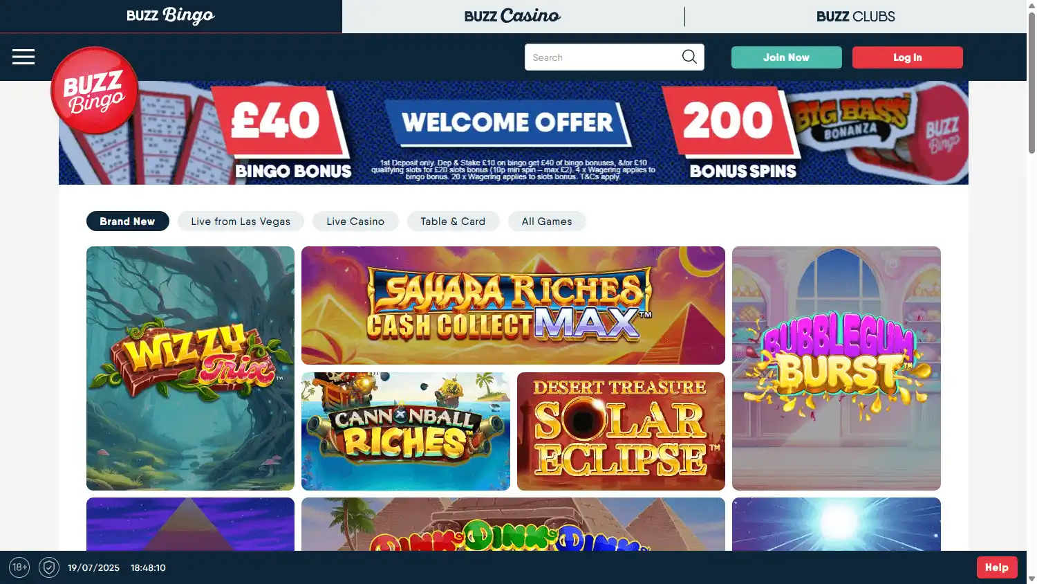Buzz Bingo Casino screenshot 2