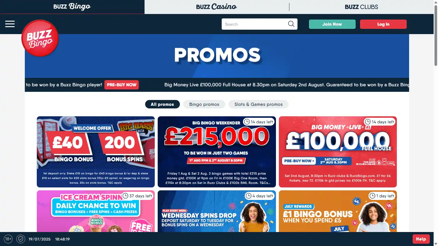 Buzz Bingo Casino screenshot 3