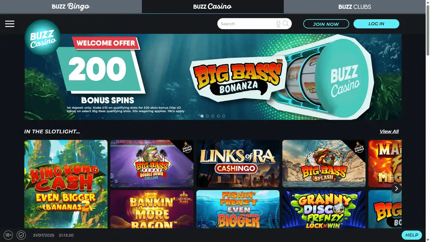 Buzz Casino screenshot 1