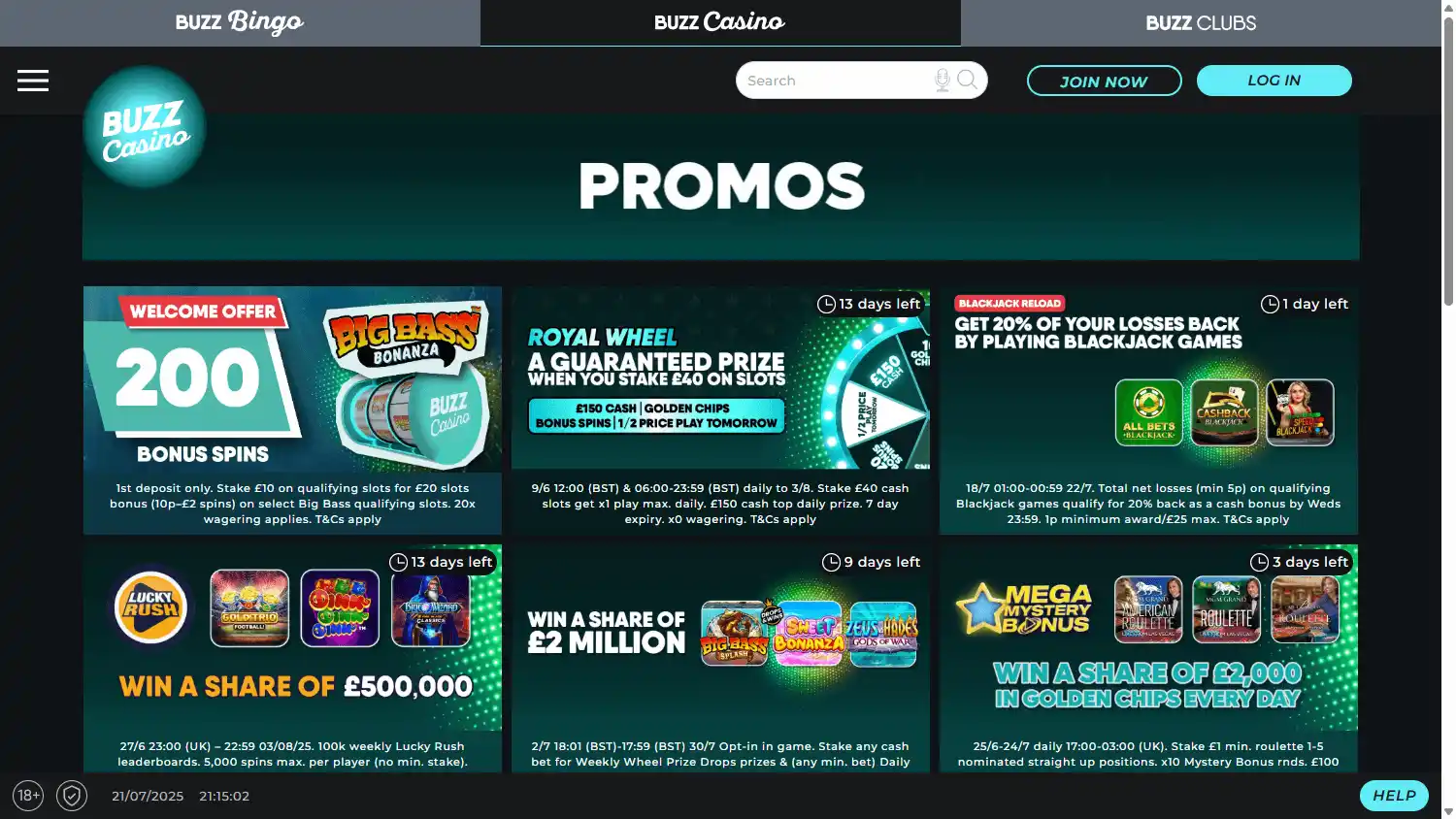 Buzz Casino screenshot 3