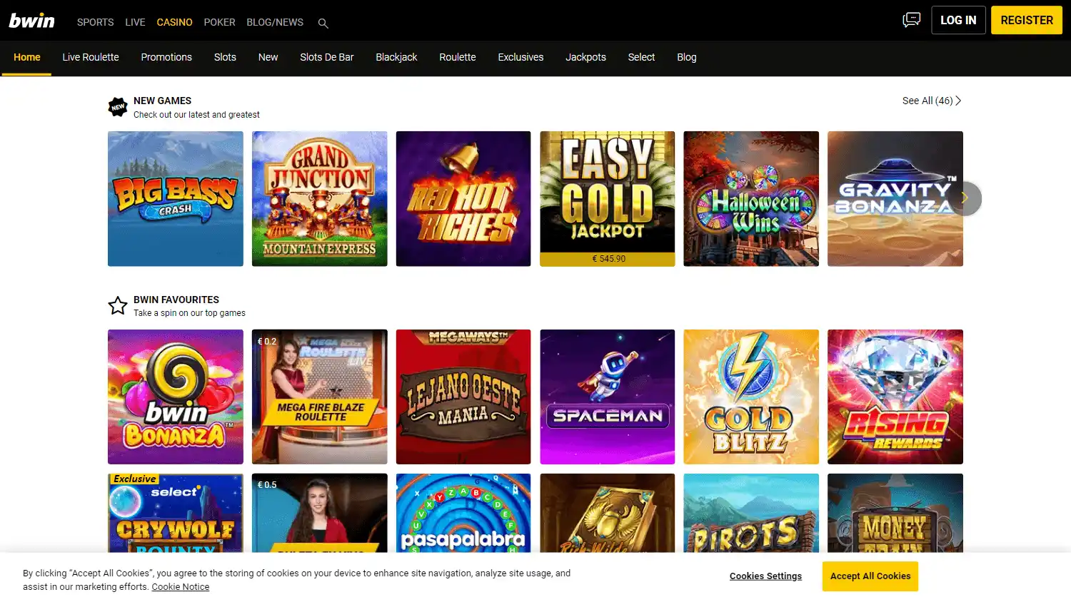 bwin Casino screenshot 1