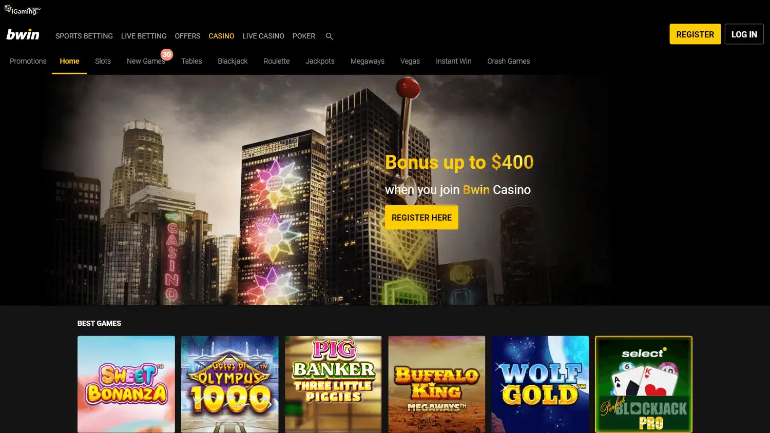 bwin Casino Ontario screenshot 1