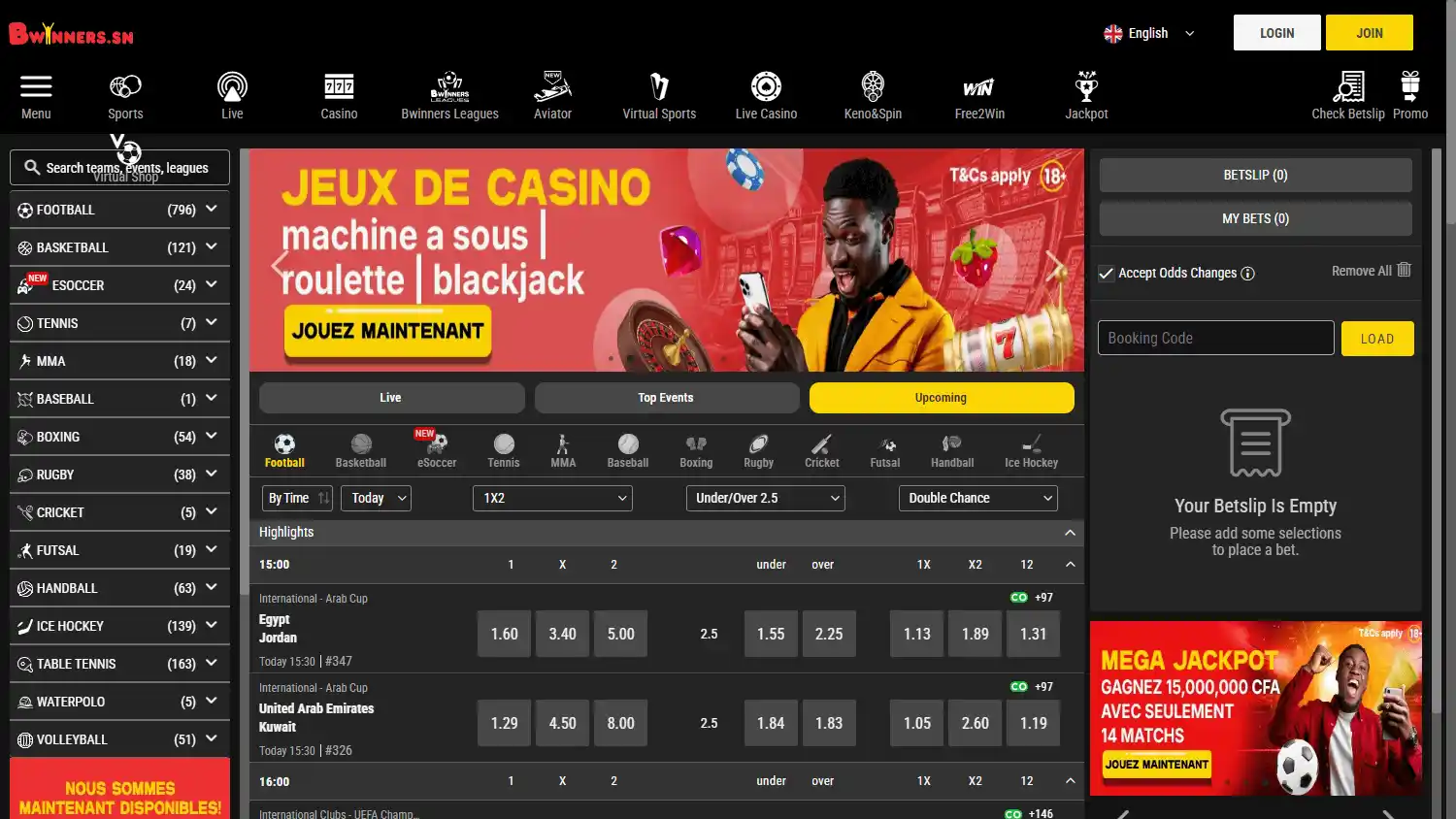 Bwinners Casino screenshot 1