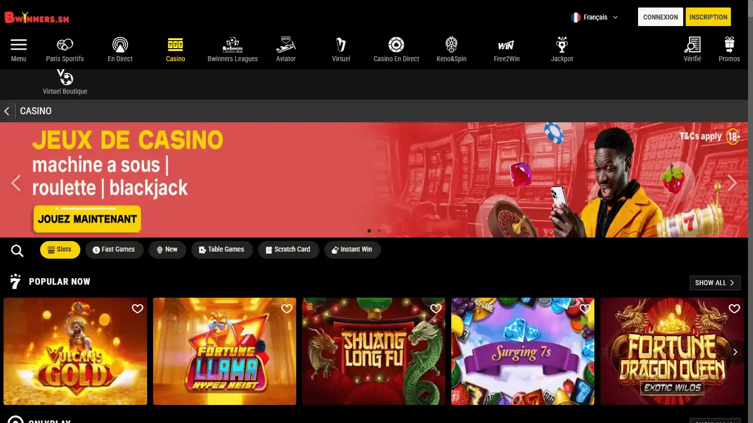 Bwinners Casino screenshot 2