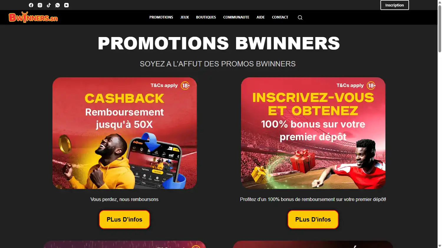 Bwinners Casino screenshot 3
