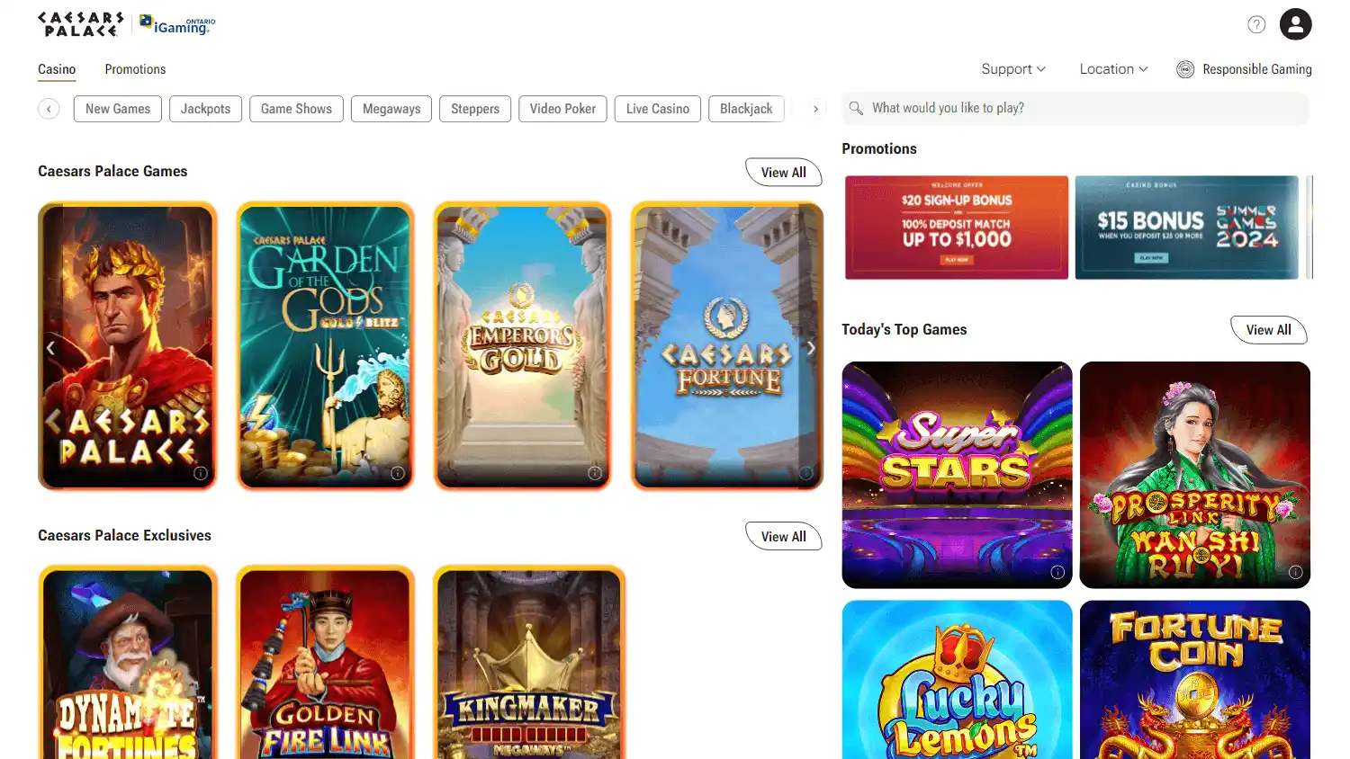 Caesars Palace Online Casino screenshot 2