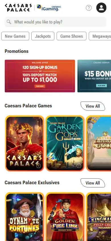 Caesars Palace Online Casino screenshot 3