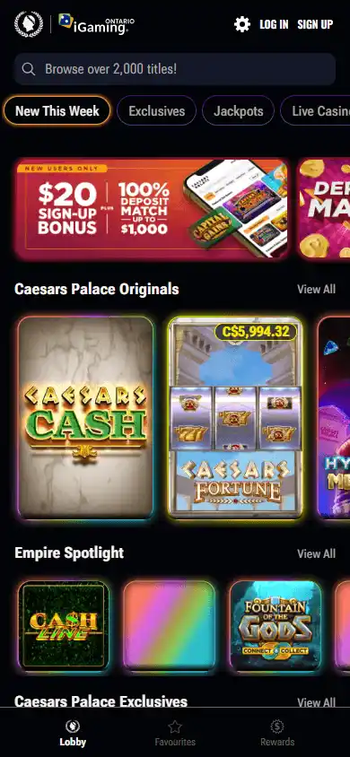 Caesars Palace Online Casino screenshot 5