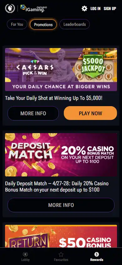Caesars Palace Online Casino screenshot 6