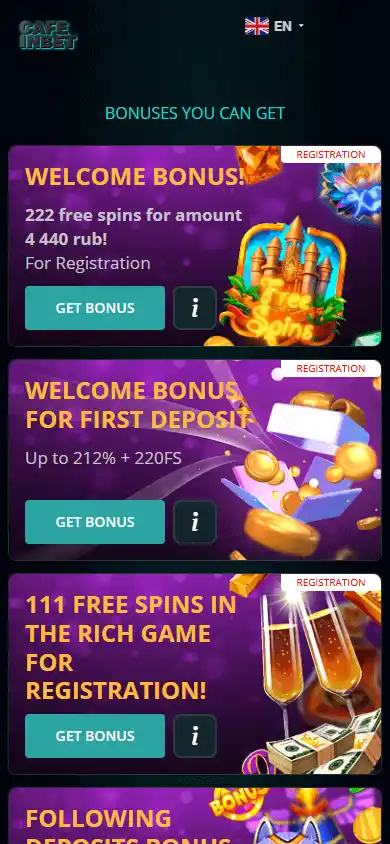 Cafe-inBet Casino screenshot 6