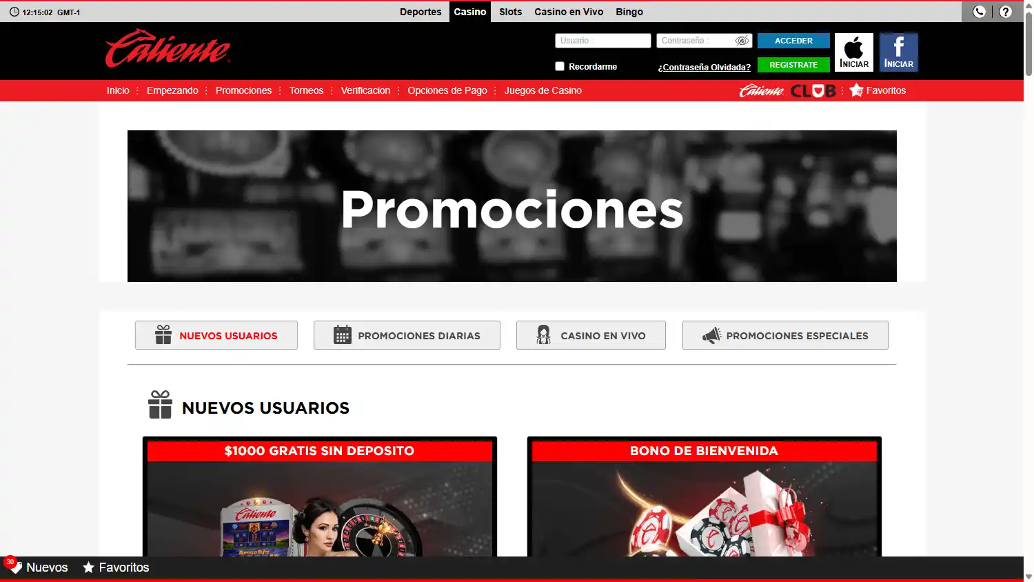 Caliente Casino PE screenshot 3