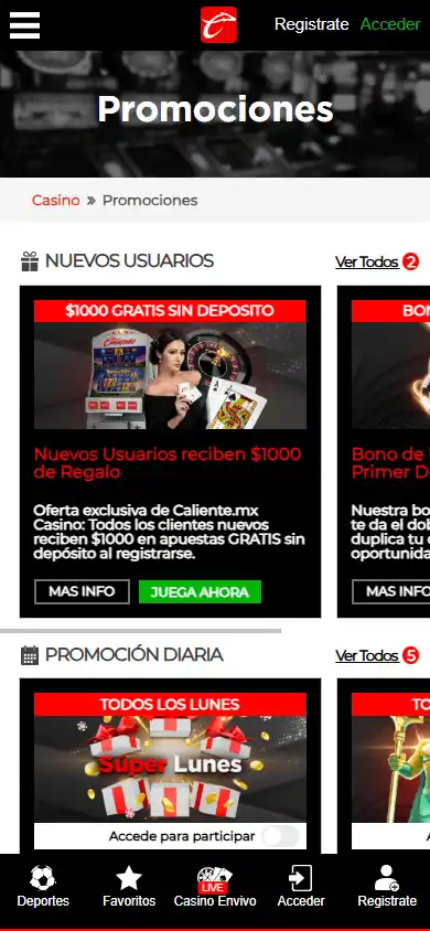 Caliente Casino PE screenshot 6