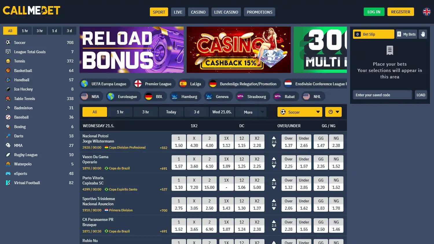 Callmebet Casino screenshot 1
