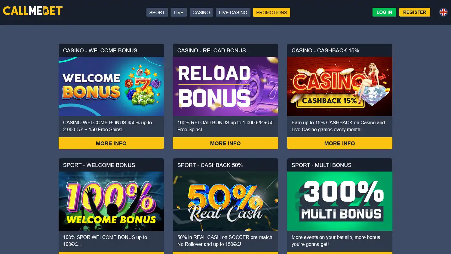 Callmebet Casino screenshot 3