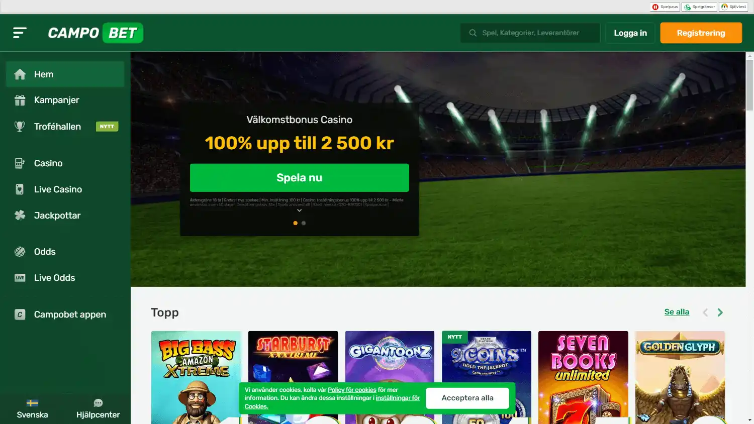 CampoBet Casino SE screenshot 1